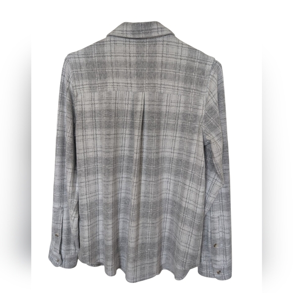 Faherty Legend Sweater Shirt Gray Plaid sz M - Picture 4 of 6